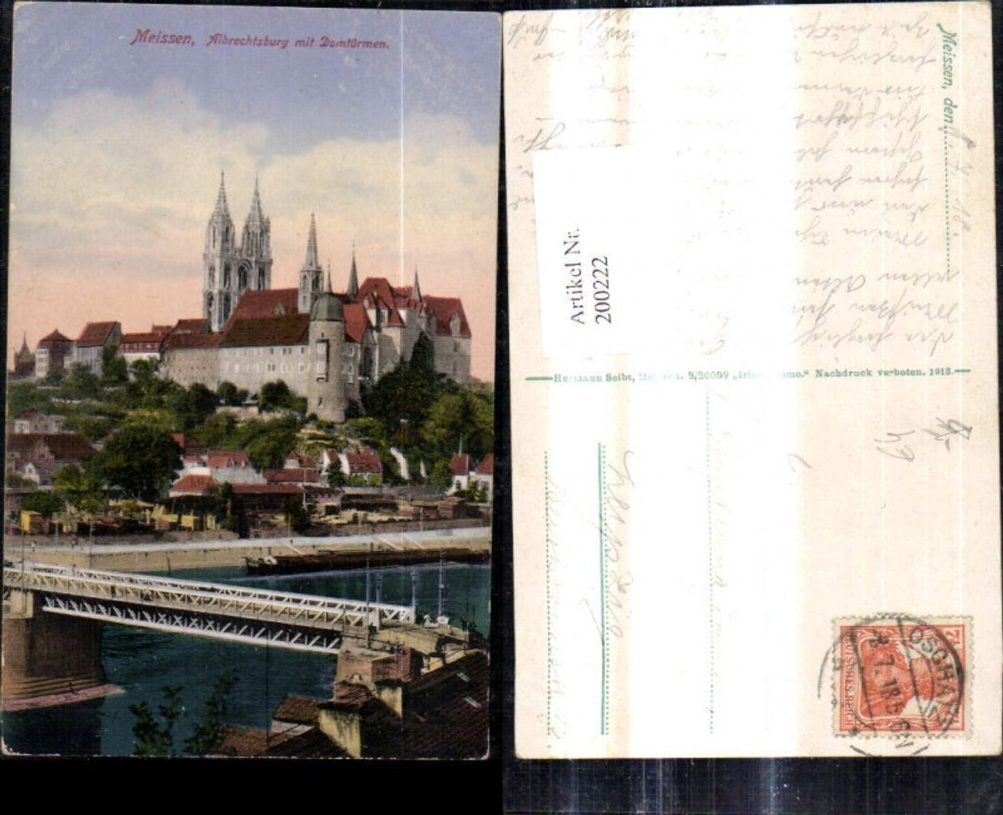 200222,Meissen Albrechtsburg m. Domtürmen Burg