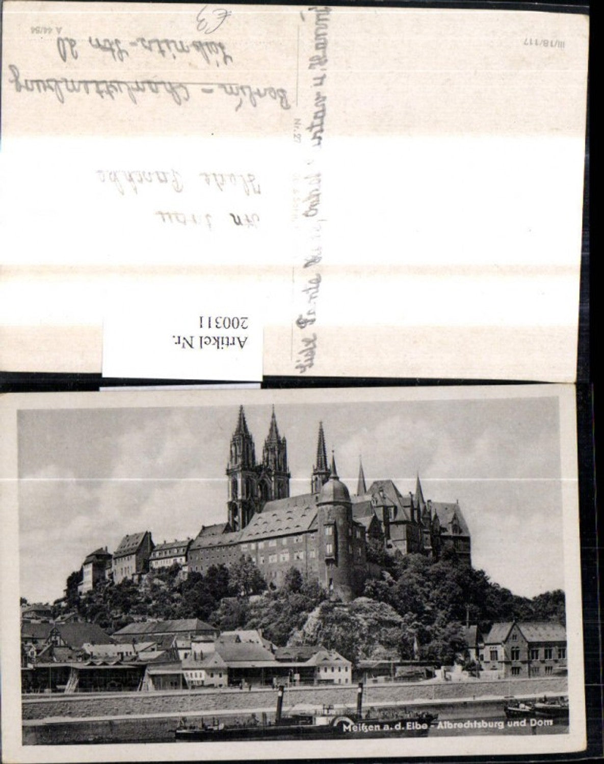 200311,Meissen a. d. Elbe Albrechtsburg u. Dom Schiff Dampfer