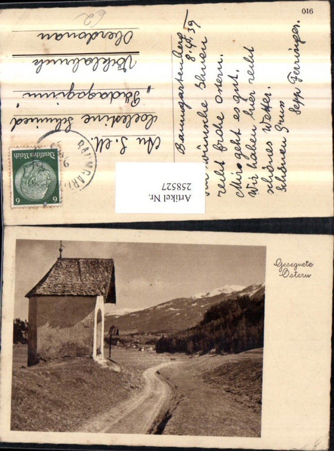 258527,Ostern Wegpartie Kapelle Wegkreuz Marterl