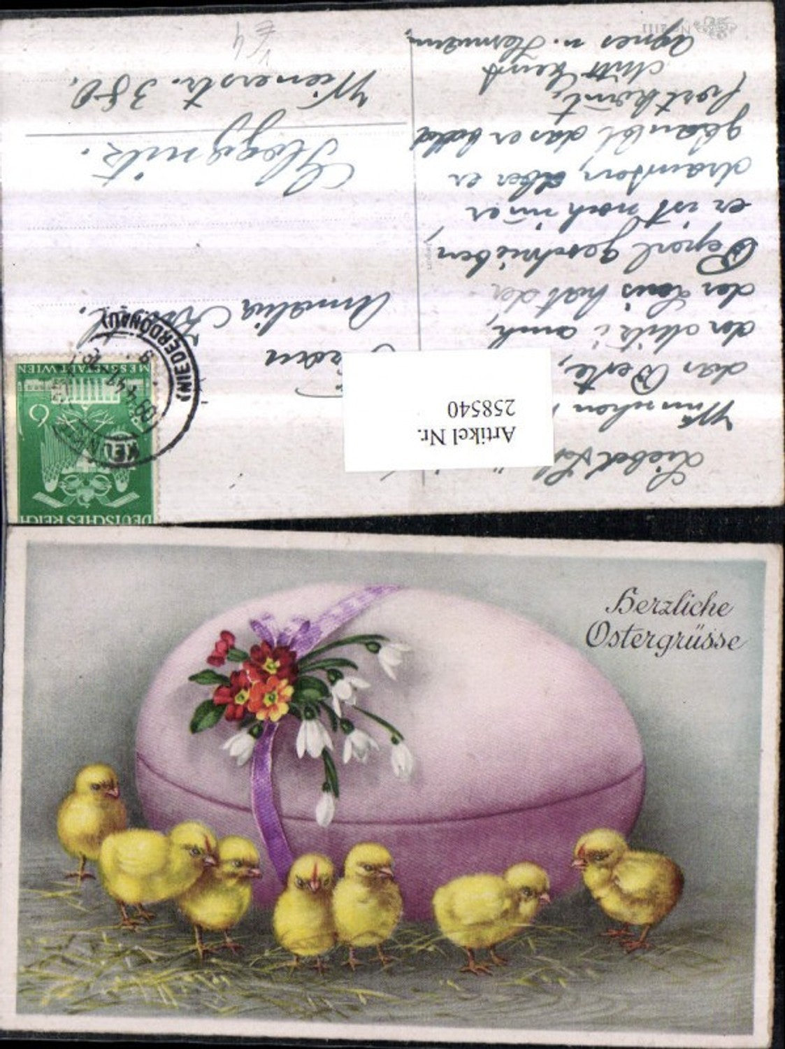 258540,Ostern Osterei Ei Schleife Blumen Schneeglöckchen Küken pub Erika 2111
