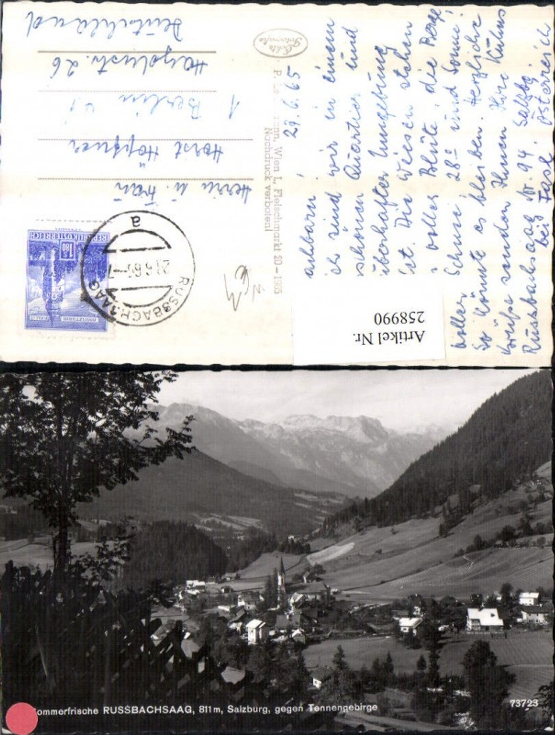 258990,Rußbachsaag Totale geg. Tennengebirge Bergkulisse