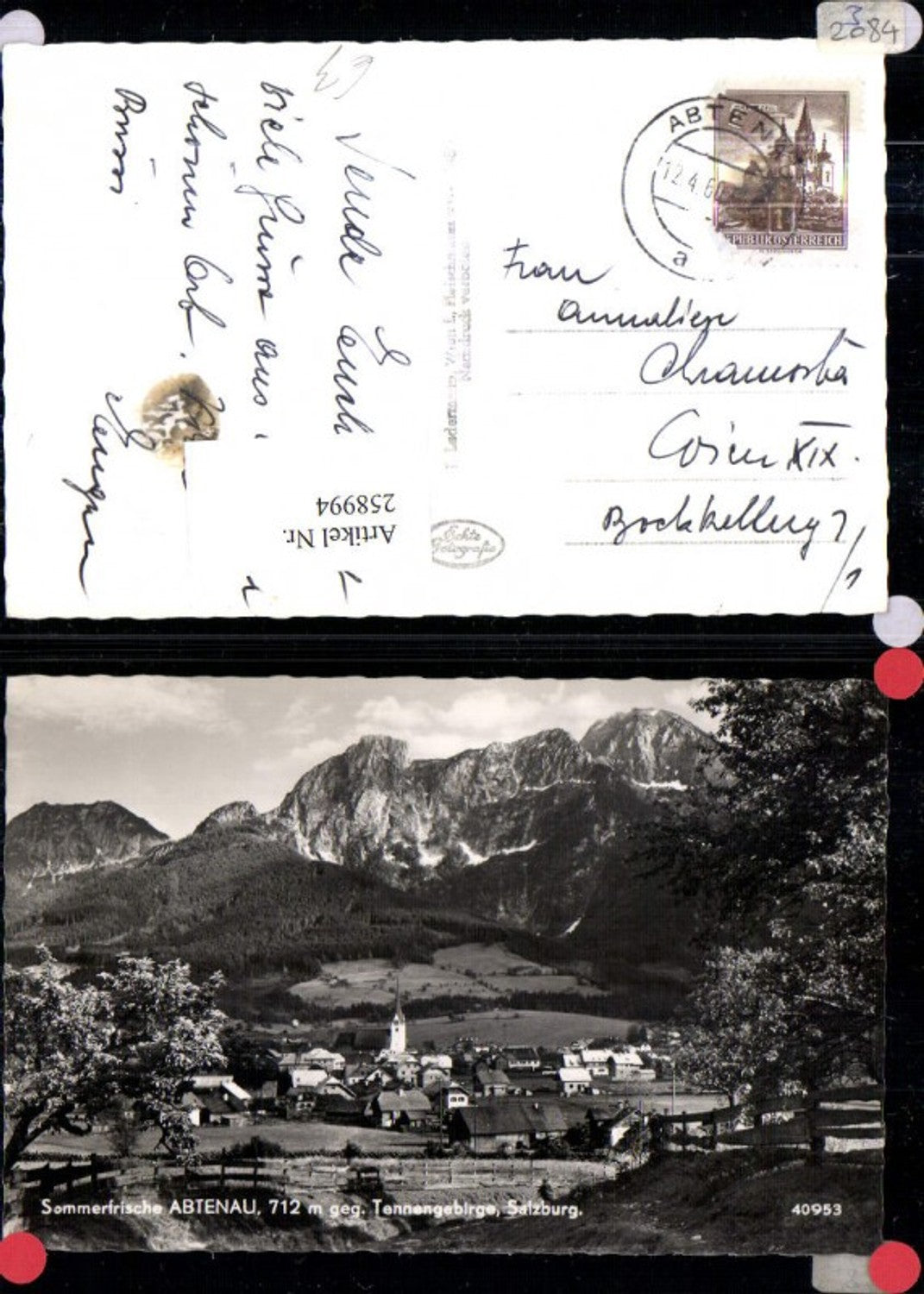 258994,Abtenau Totale geg. Tennengebirge Bergkulisse