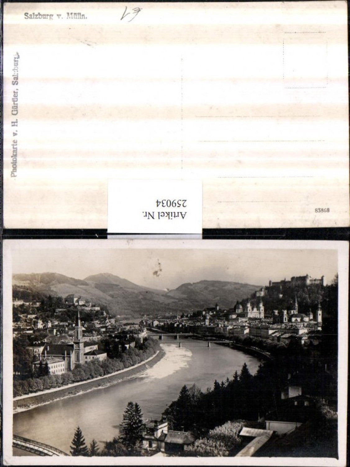 259034,Salzburg Totale Brücken Festung von Mülln
