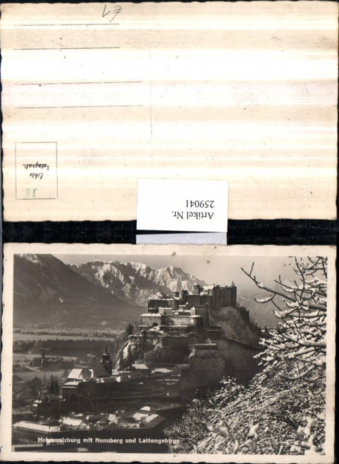 259041,Salzburg Teilansicht Festung Hohensalzburg m. Nonnberg u. Lattengebirge