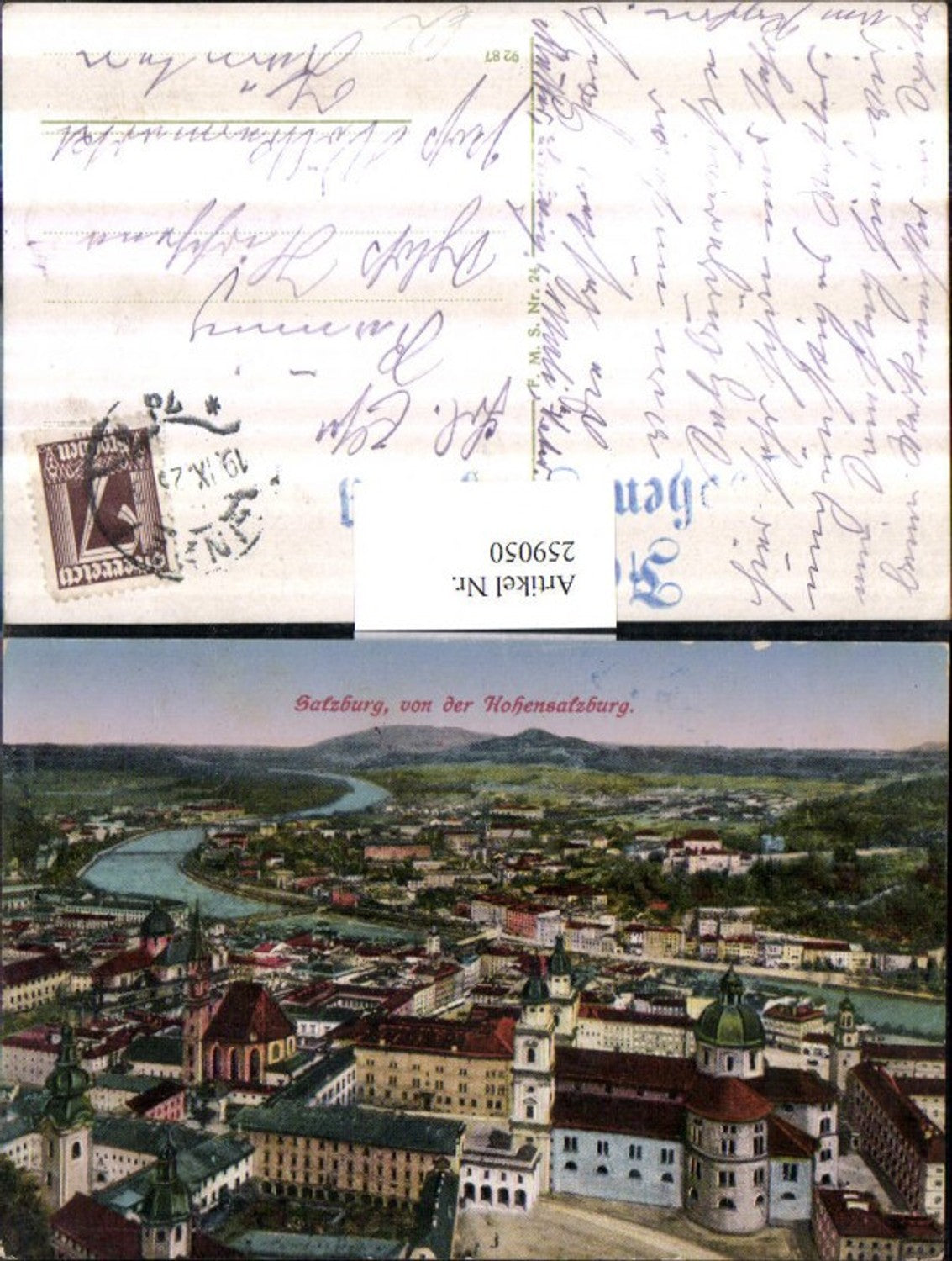 259050,Salzburg Totale von d. Festung Hohensalzburg