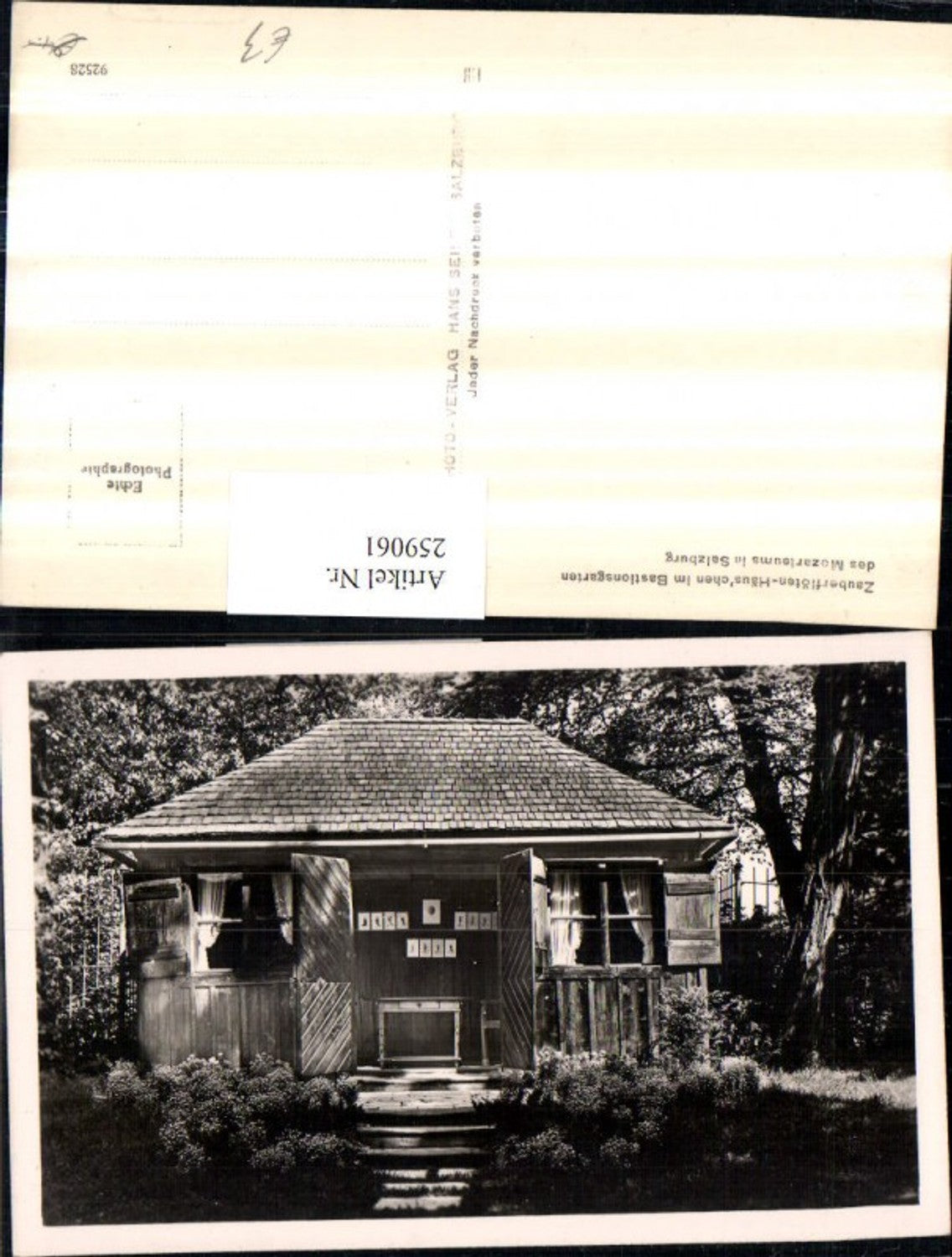 259061,Salzburg Zauberflötenhäuschen im Bastionsgarten des Mozarteums