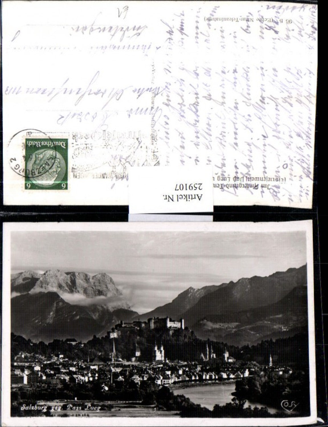 259107,Salzburg Totale m. Festung geg. Pass Lueg Bergkulisse pub Cosy