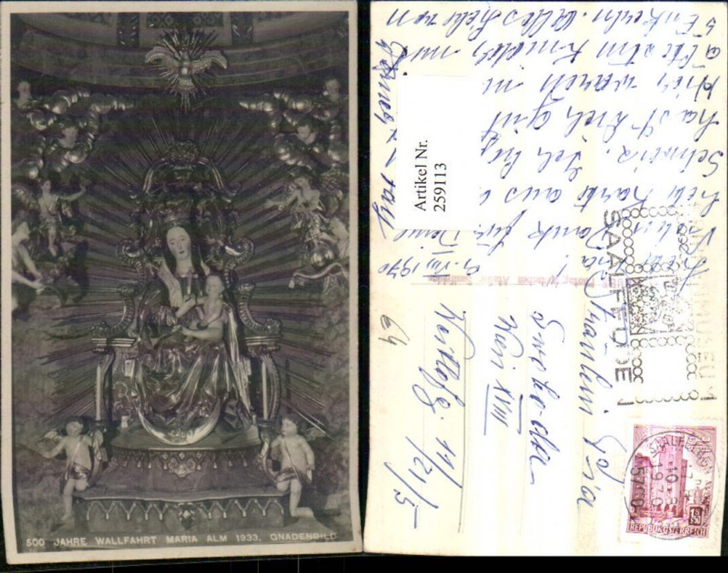 259113,Maria Alm Kirche Gnadenbild Detailansicht