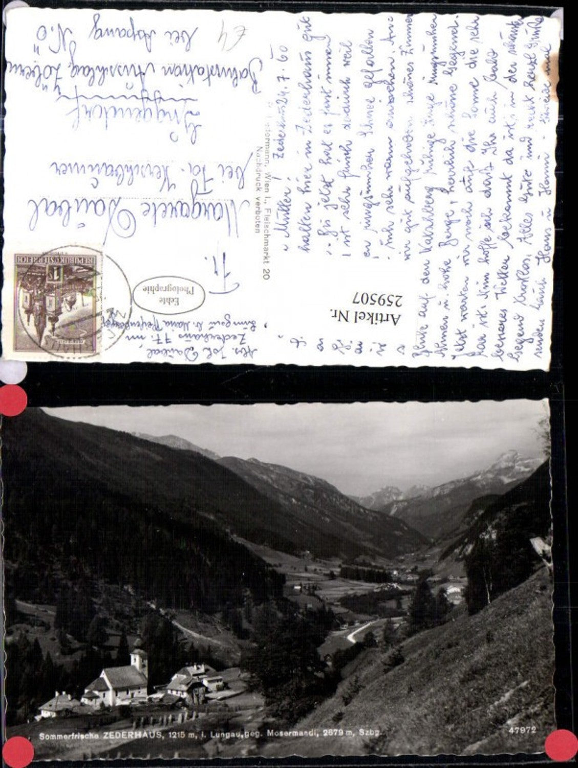 259507,Zederhaus Totale Kirche im Lungau geg. Mosermandl