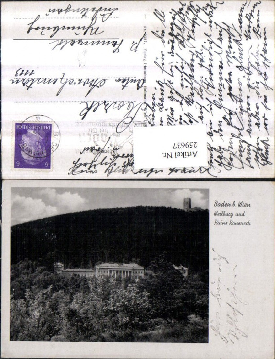 259637,Baden b. Wien Weilburg u. Ruine Rauheneck