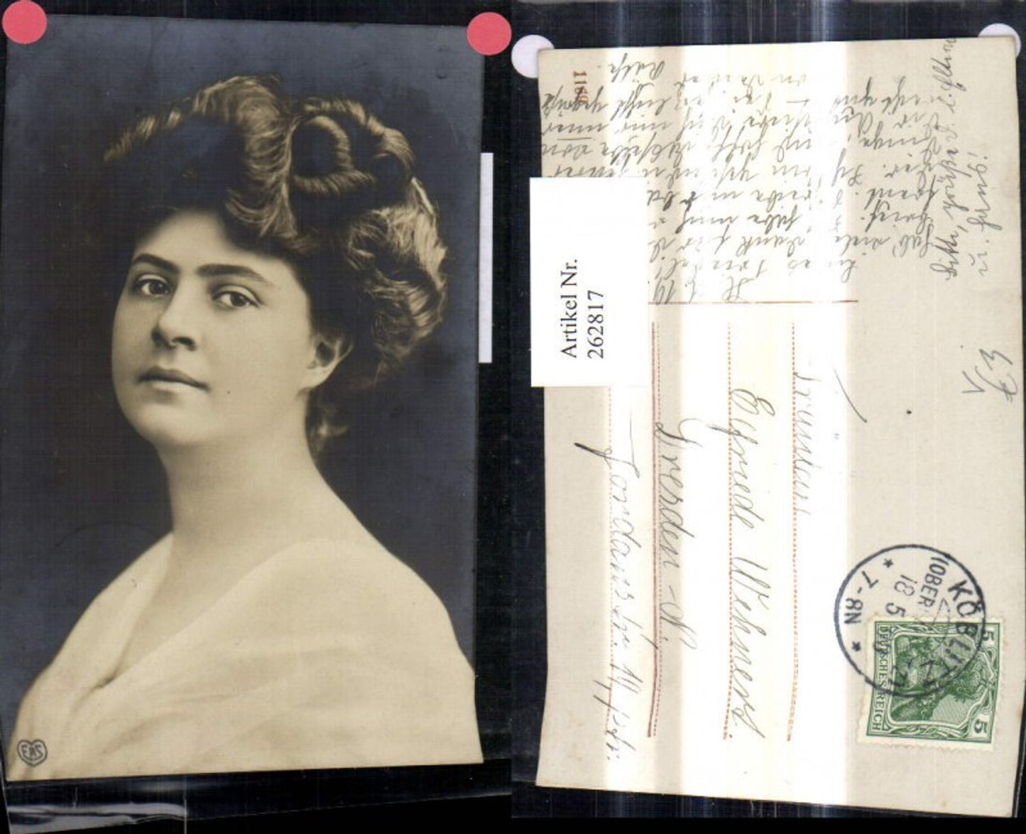 262817,Foto Ak Frau Portrait pub EAS