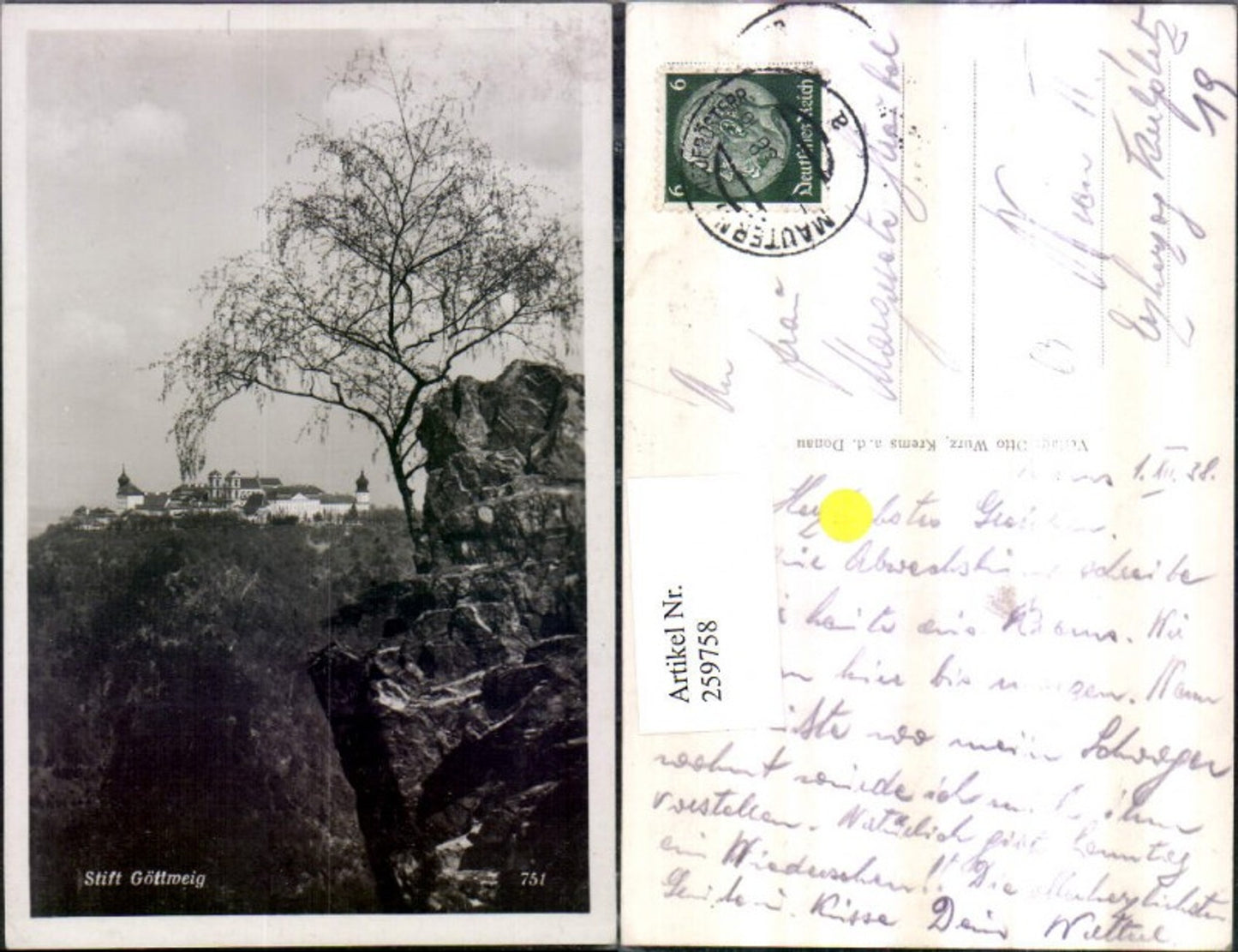 259758,Blick auf Stift Göttweig