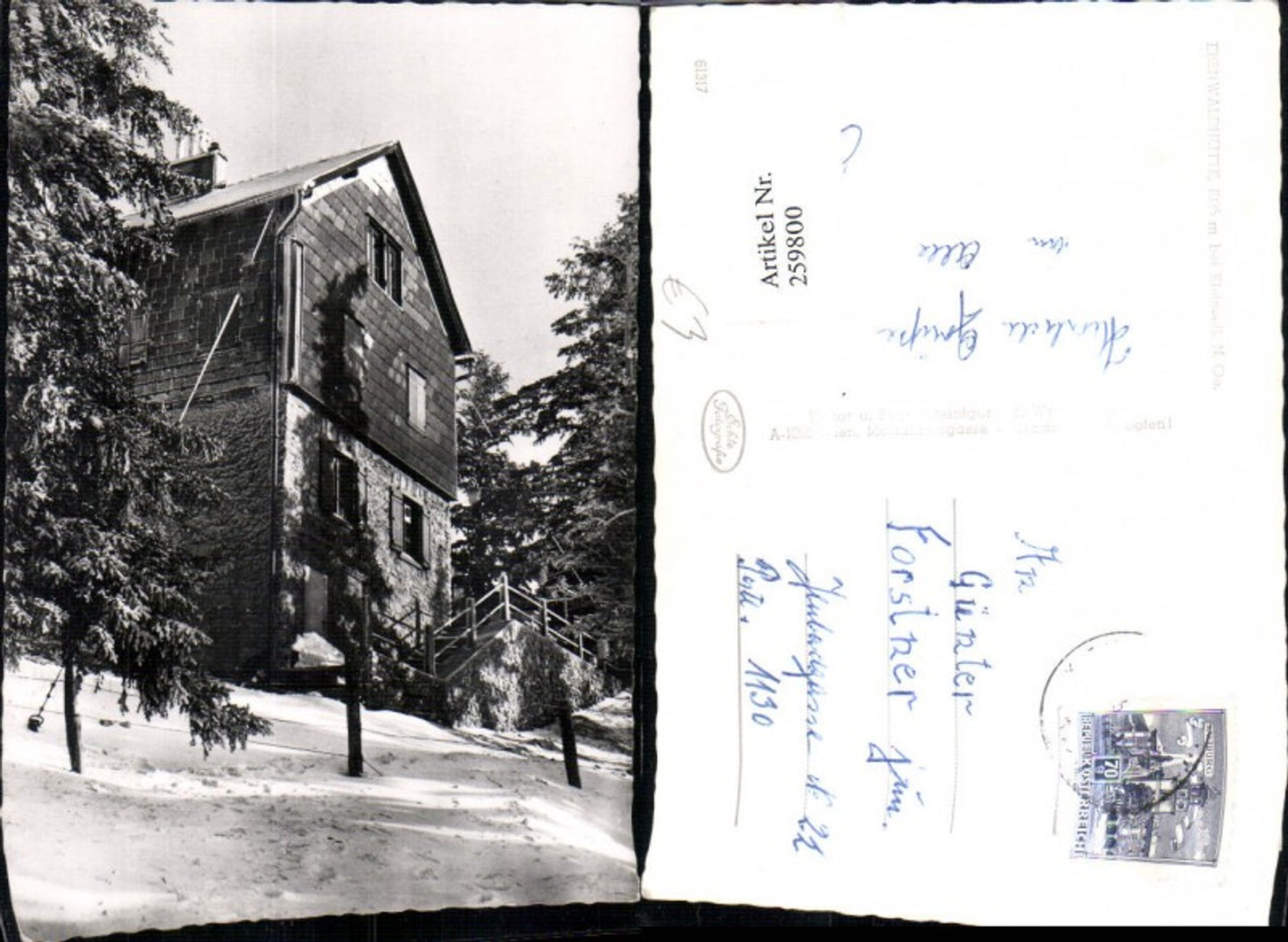 259800,Ebenwaldhütte Berghütte b. Kleinzell Winterbild