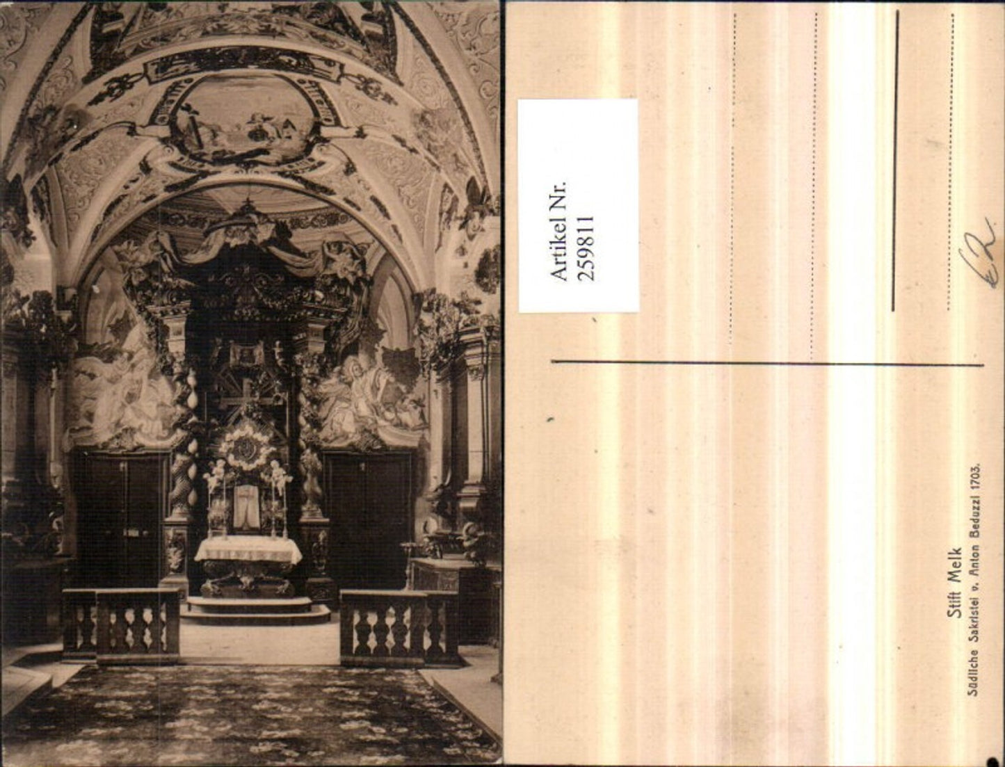 259811, Melk Abbey Sacristy Interior View