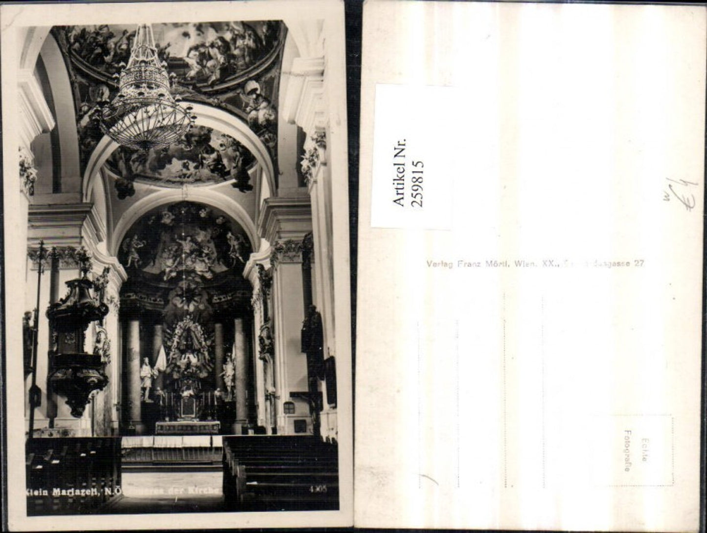 259815,Klein-Mariazell Innenansicht d. Kirche Kanzel