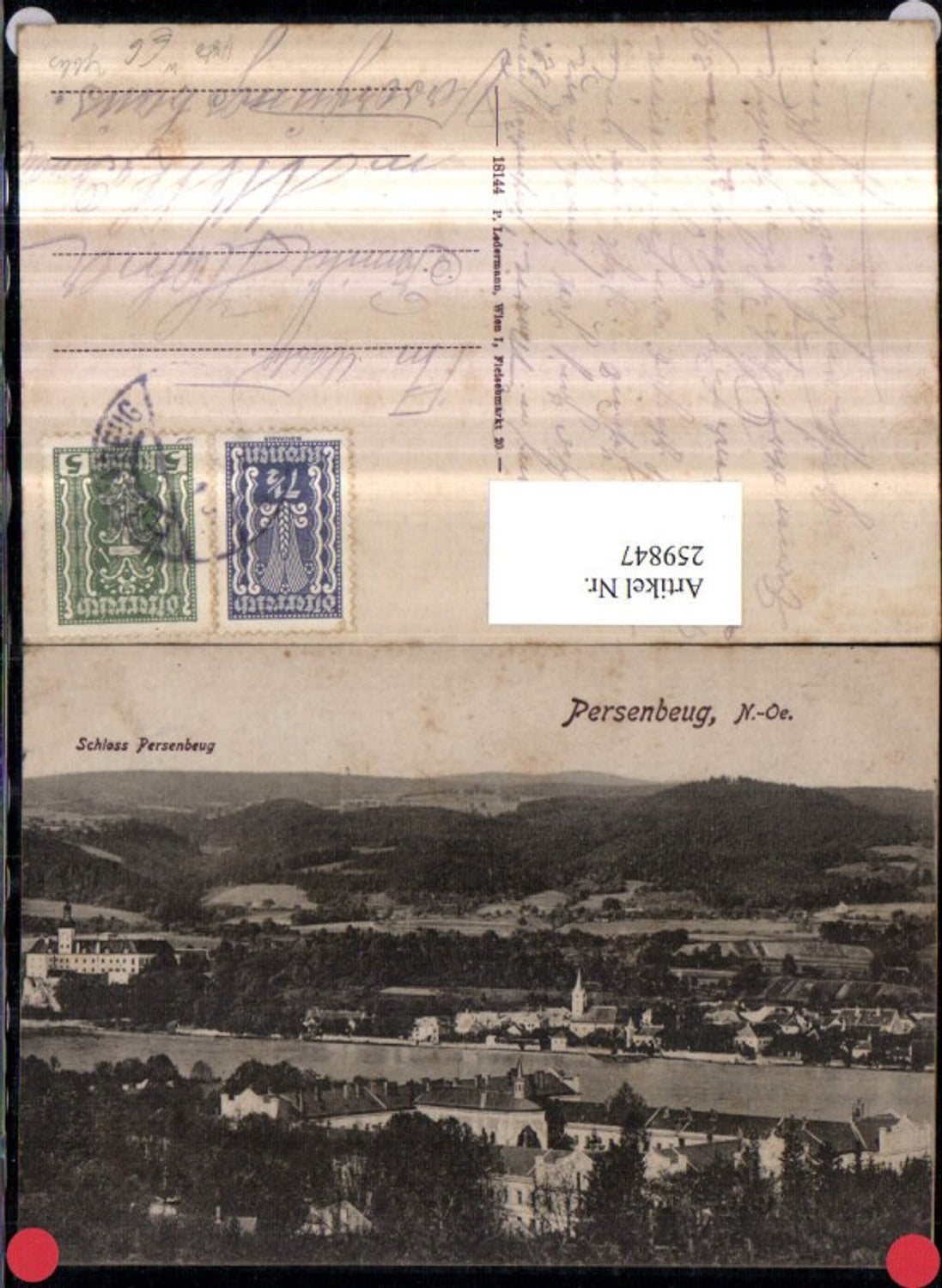 259847, Persenbeug near Ybbs, Total view and castle