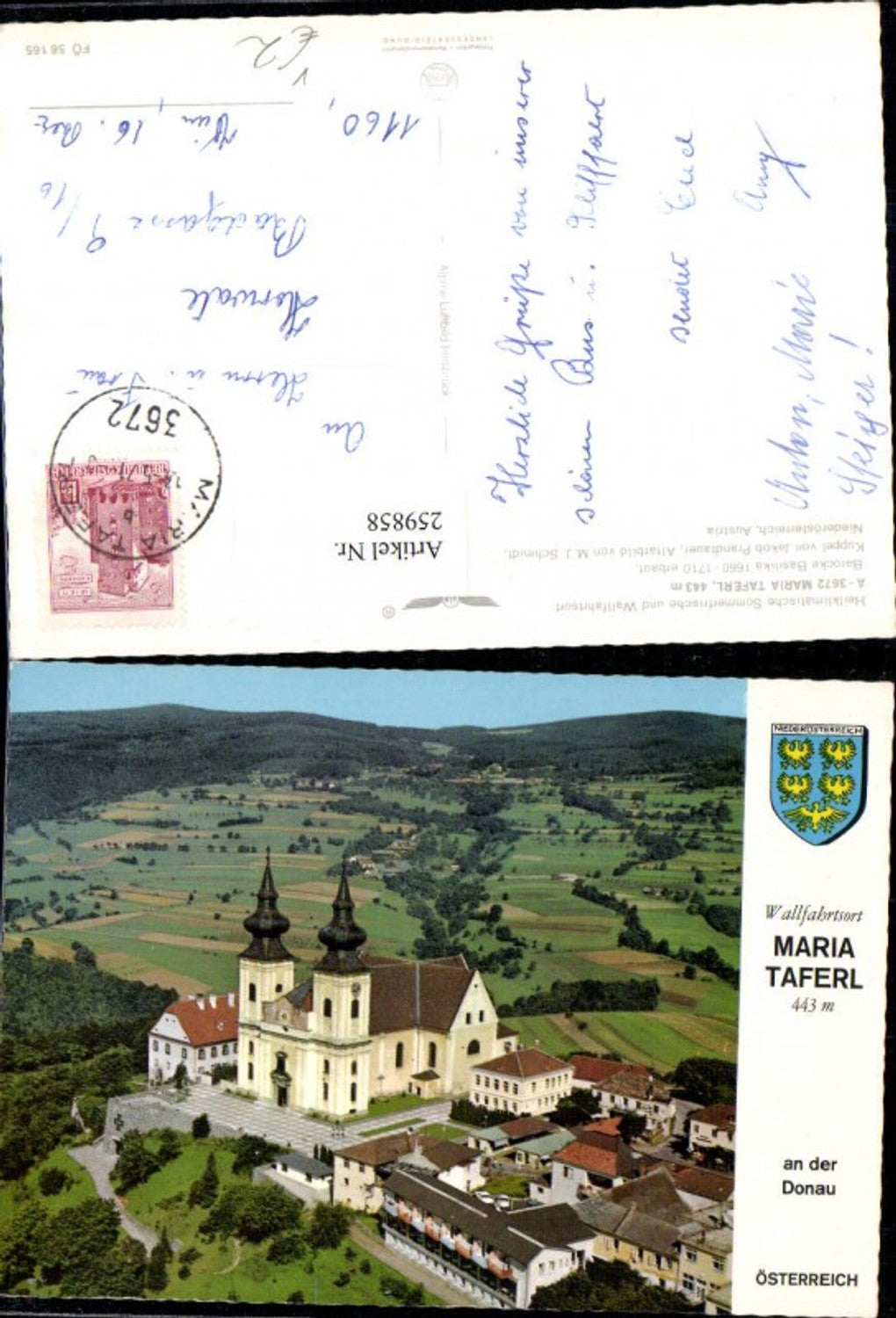 259858, Maria Taferl on the Danube, church view, Alpine aerial photograph 56165