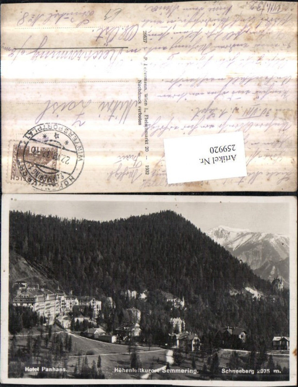 259920,Semmering Hotel Panhans Schneeberg