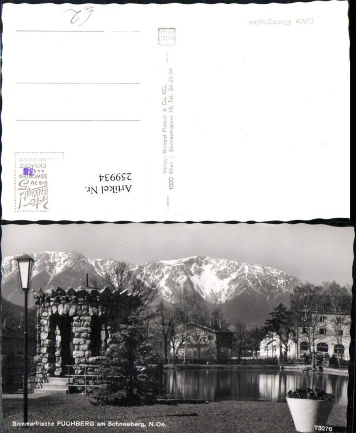 259934,Puchberg am Schneeberg Steinpavillon Bergkulisse