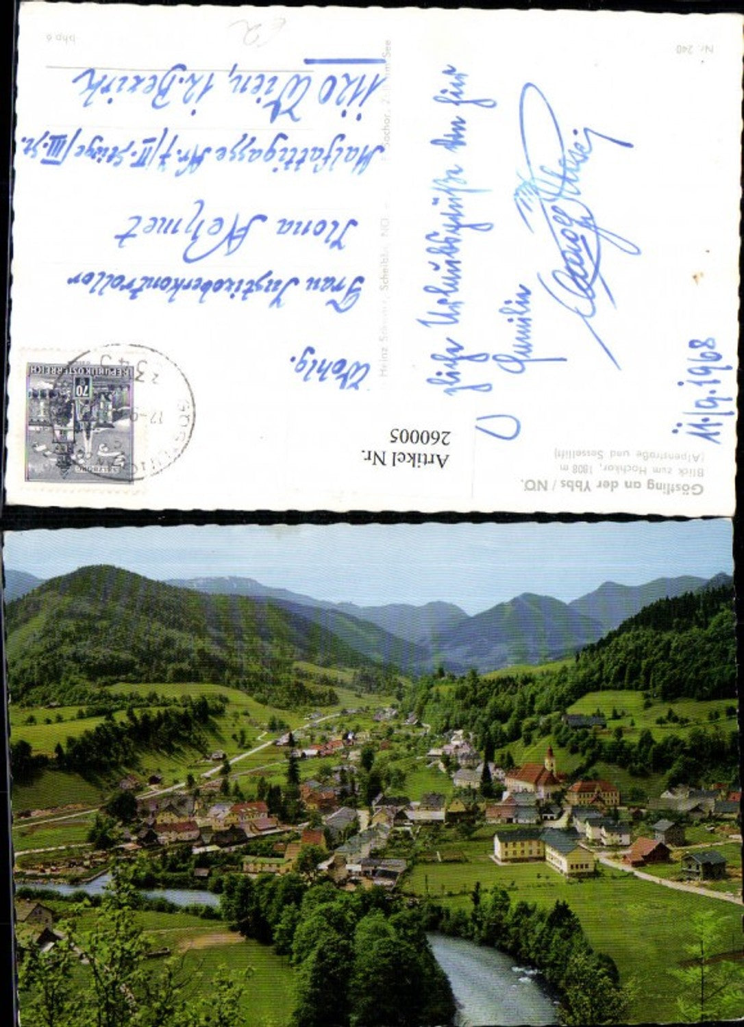 260005,Göstling an d. Ybbs Totale m. Blick zum Hochkar