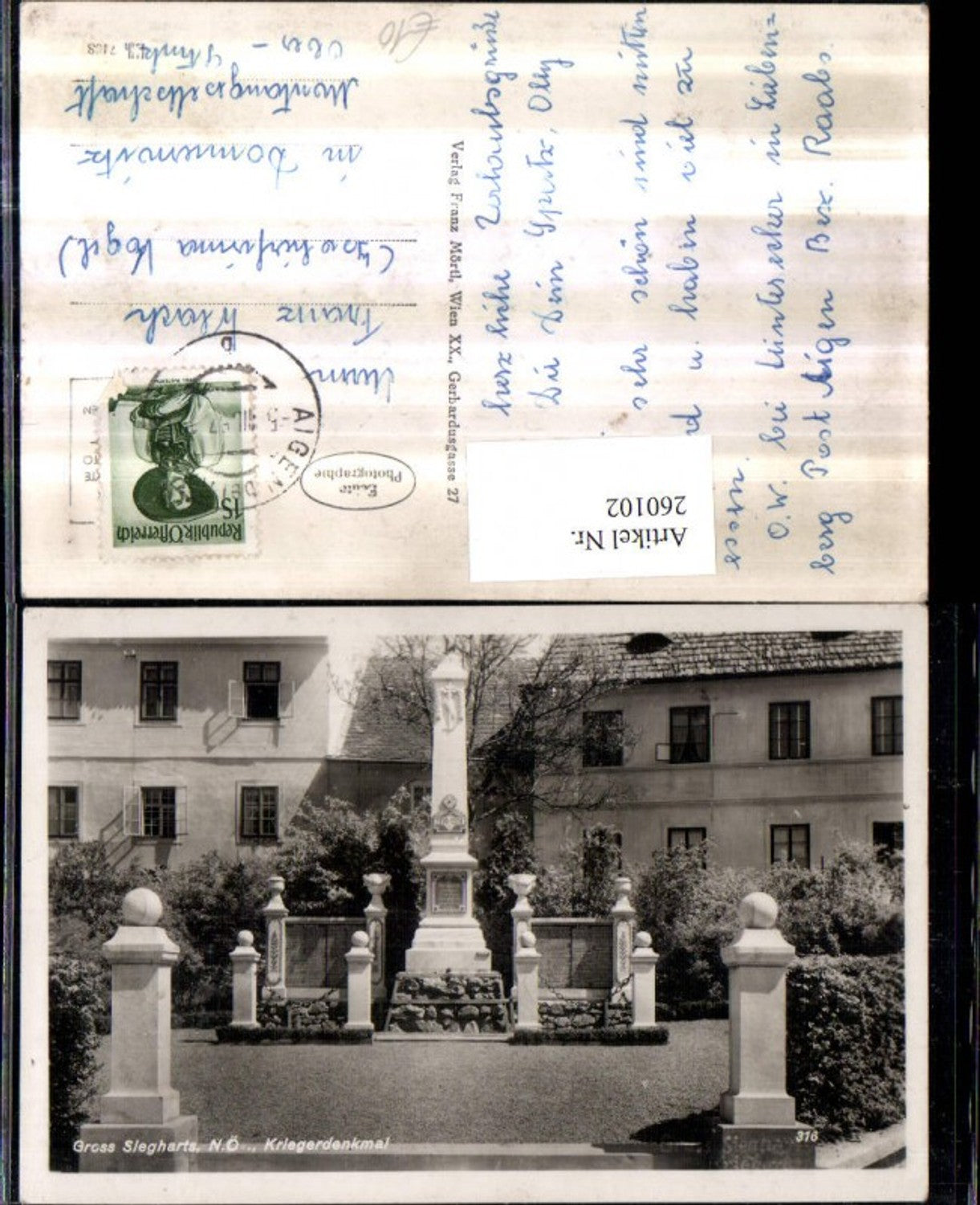 260102,Groß Siegharts Kriegerdenkmal Denkmal