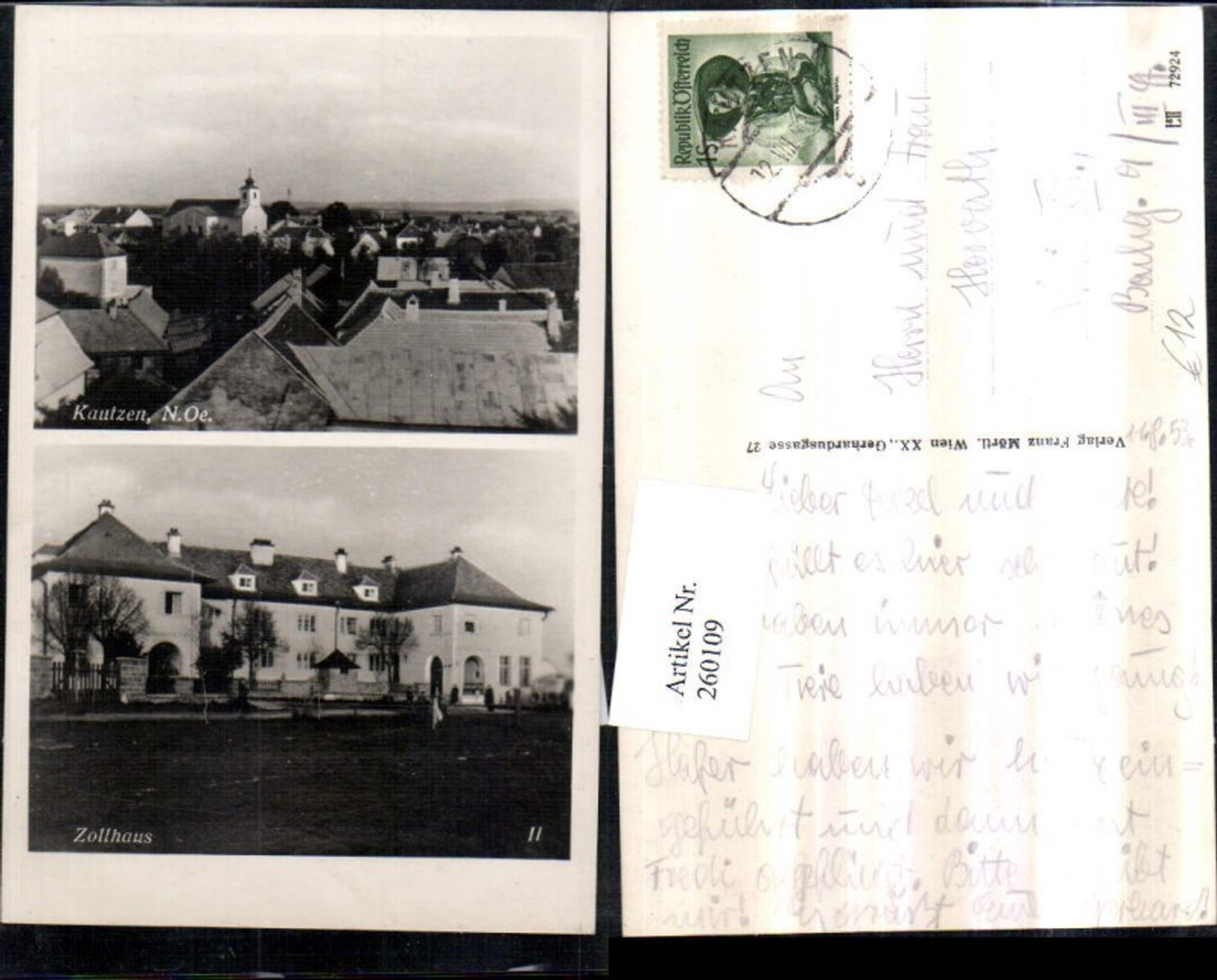 260109,Kautzen Totale Kirche Zollhaus Gebäude Mehrbildkarte