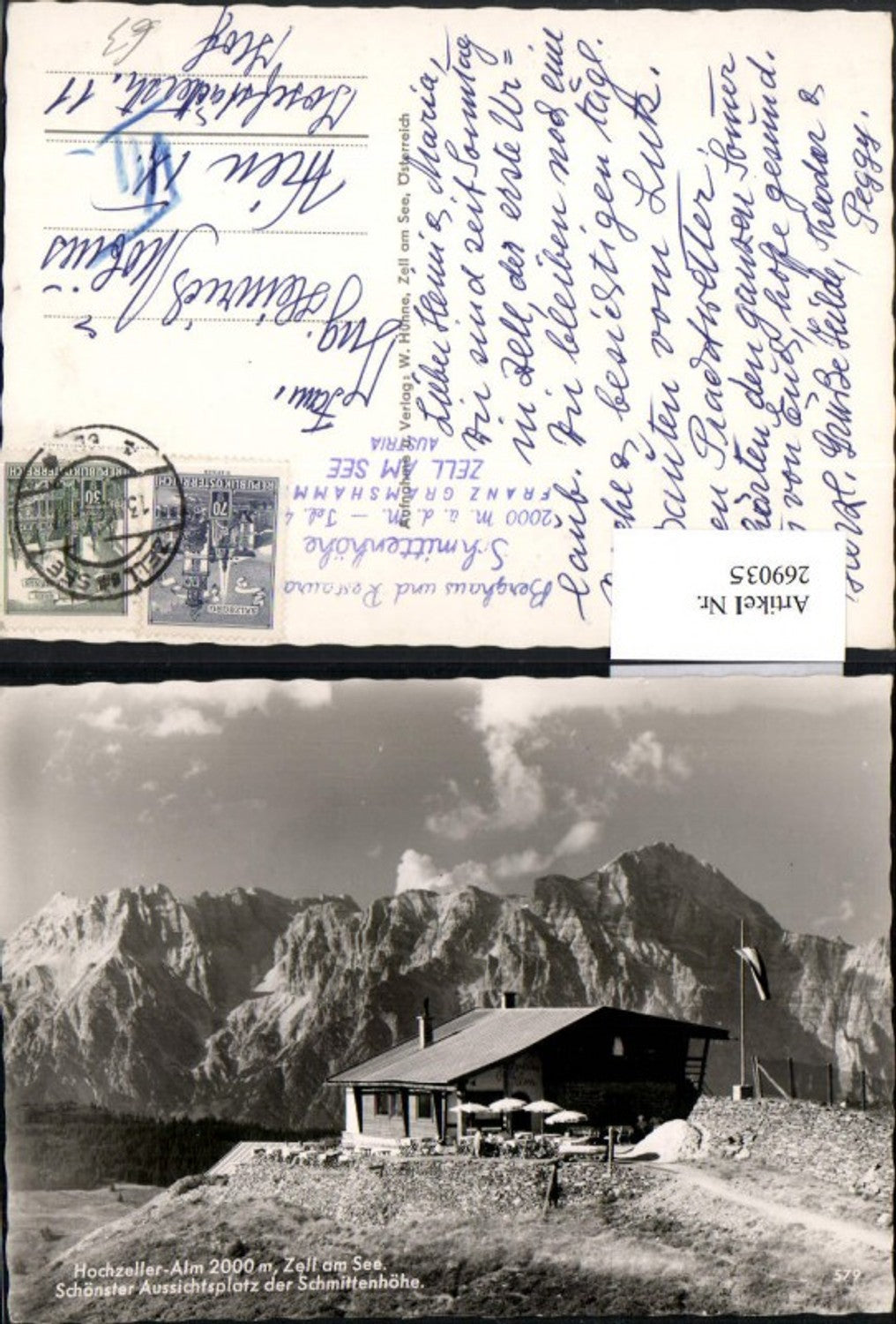 269035,Zell am See Hochzeller-Alm Almhütte Bergkulisse