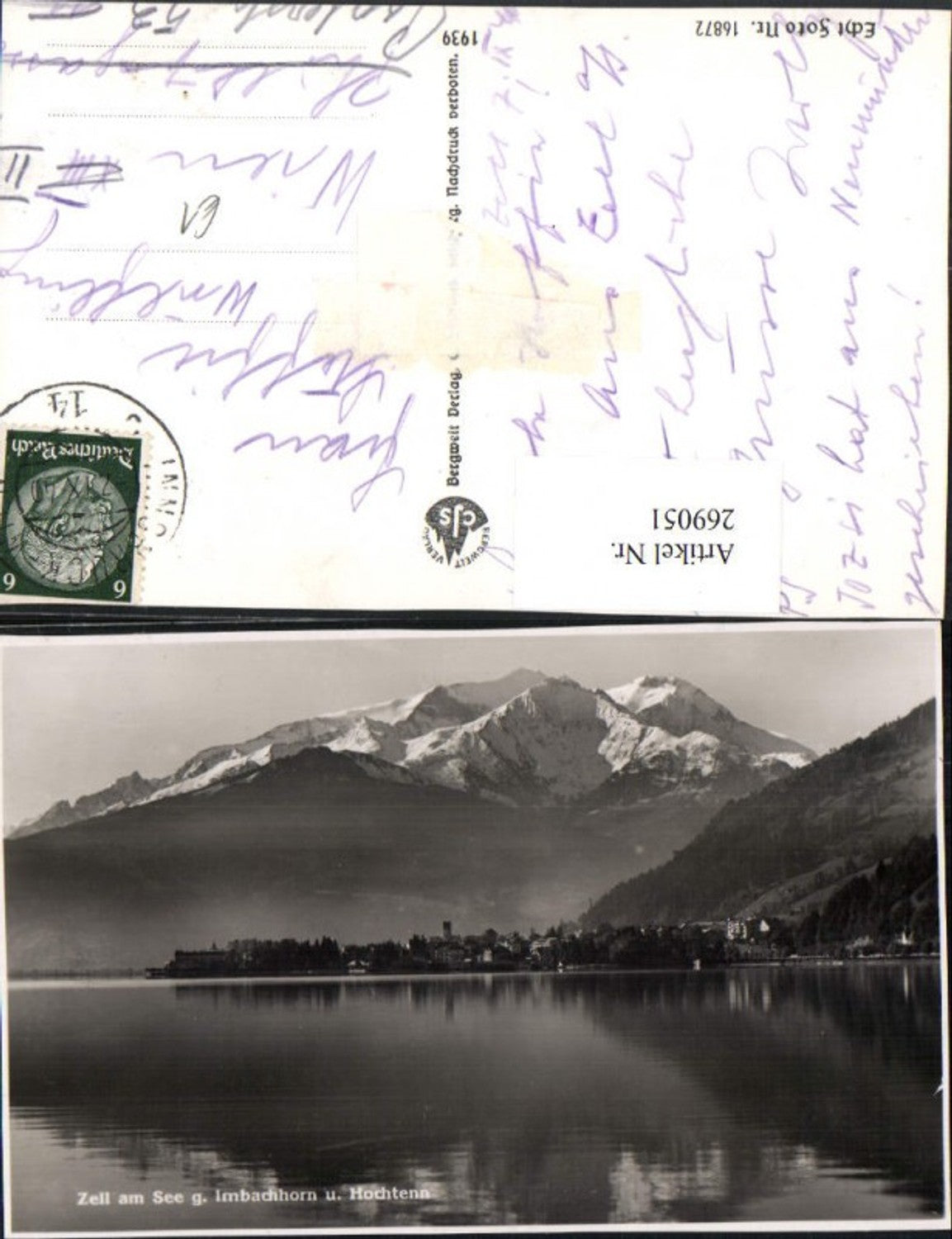 269051,Zell am See Teilansicht geg. Imbachhorn u. Hochtenn Bergkulisse