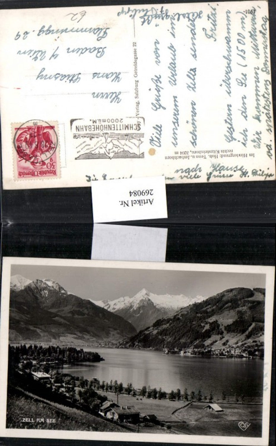 269084,Zell am See Teilansicht m. Kitzsteinhorn Bergkulisse pub Cosy