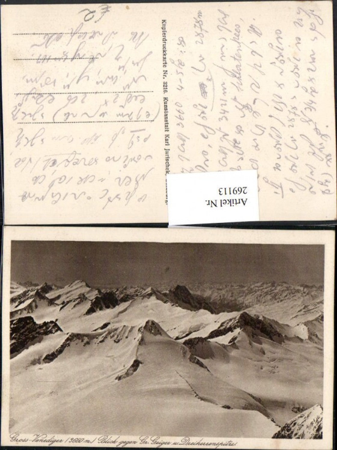 269113,Großvenediger b. Neukirchen Blick geg. Großer Geiger u. Dreiherrenspitze Bergkulisse