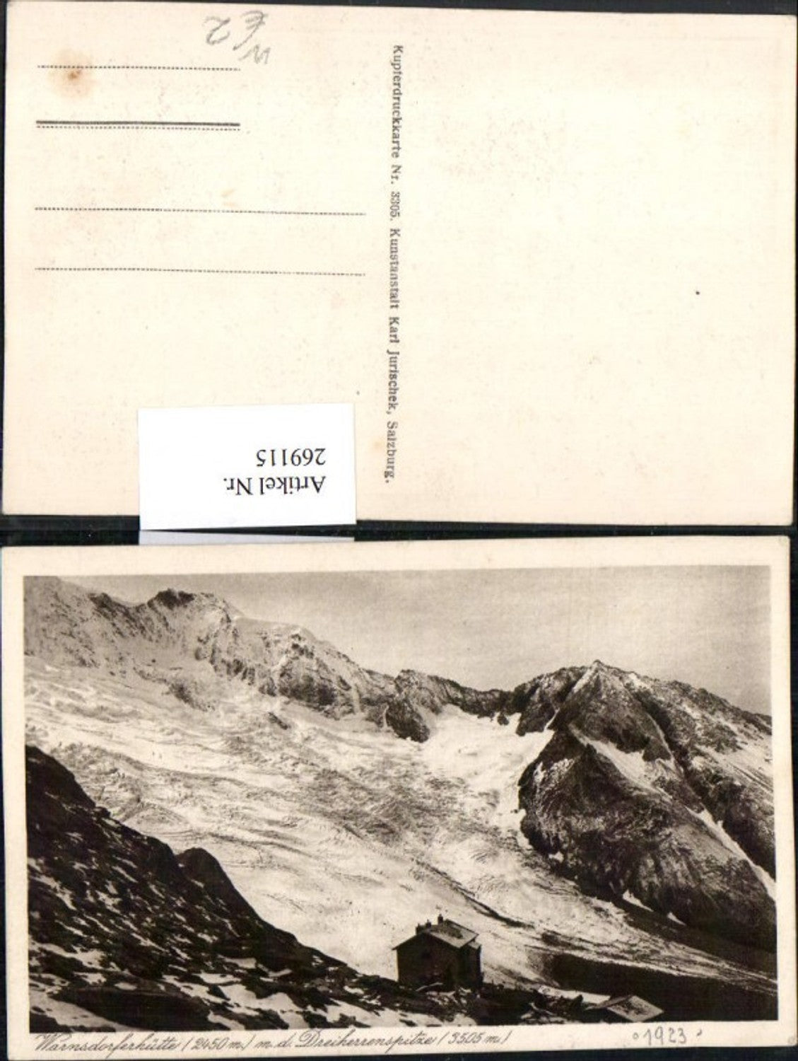 269115,Warnsdorferhütte Berghütte b. Krimmel m. d. Dreiherrenspitze