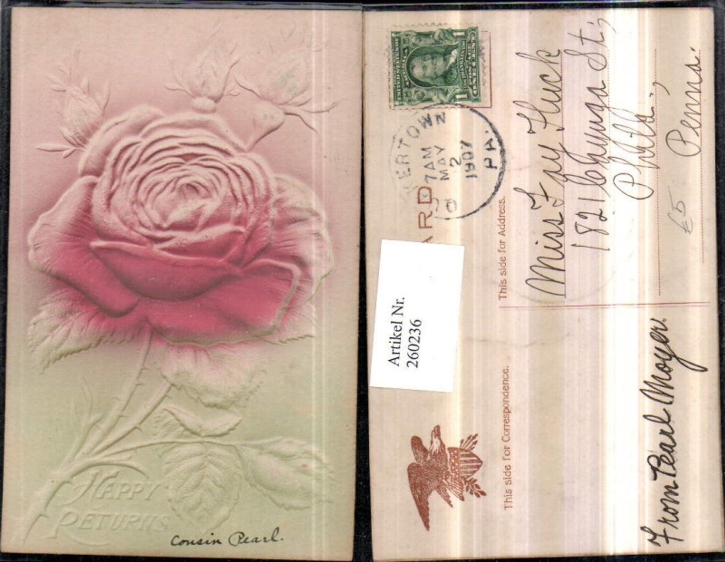 260236, Embossed Relief AK Happy Returns Rose Buds