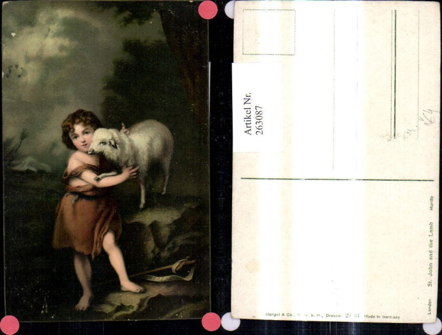 263087,Stengel Co 29943 Murillo St John and the lamb Bub Junge m. Lamm