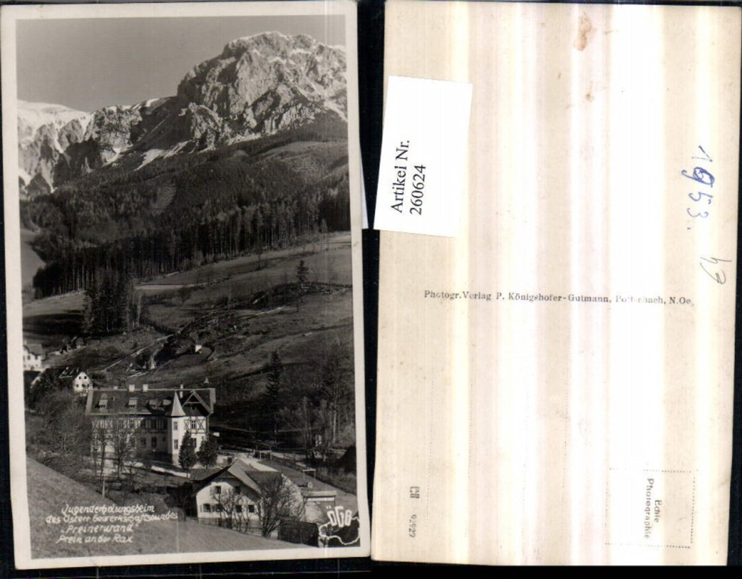 260624,Prein an d. Rax Jugenderholungsheim Preinerwand Bergkulisse