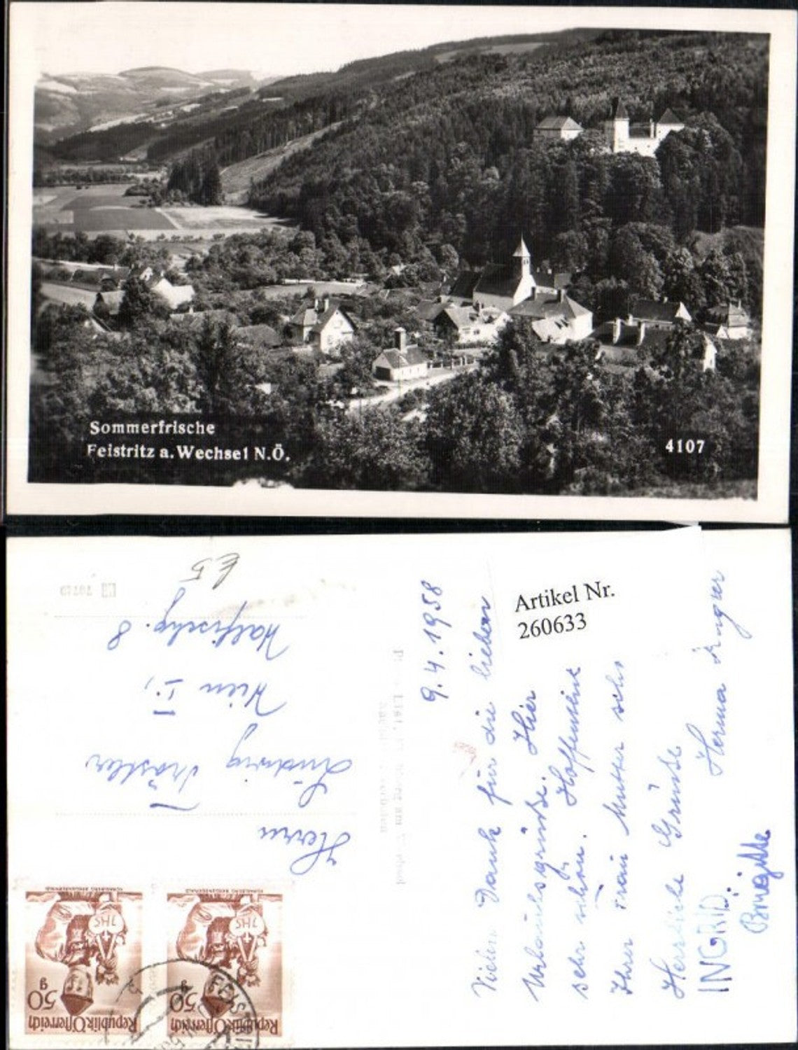 260633,Feistirtz am Wechsel Totale Kirche Burg