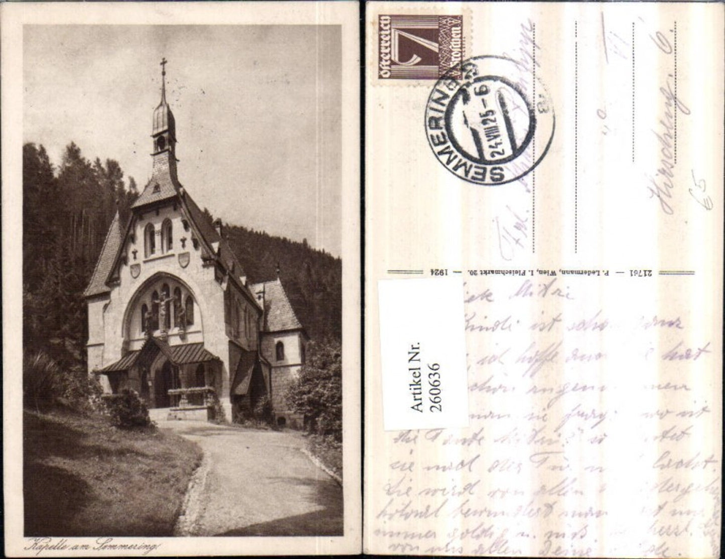 260636,Kapelle am Semmering