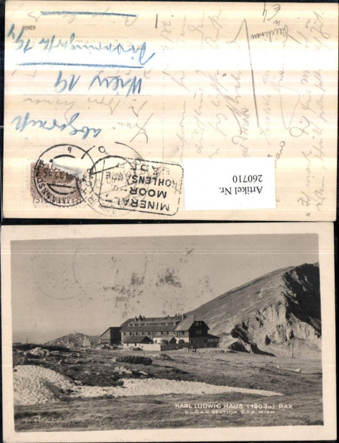 260710,Karl Ludwig Haus auf d. Rax b. Reichenau