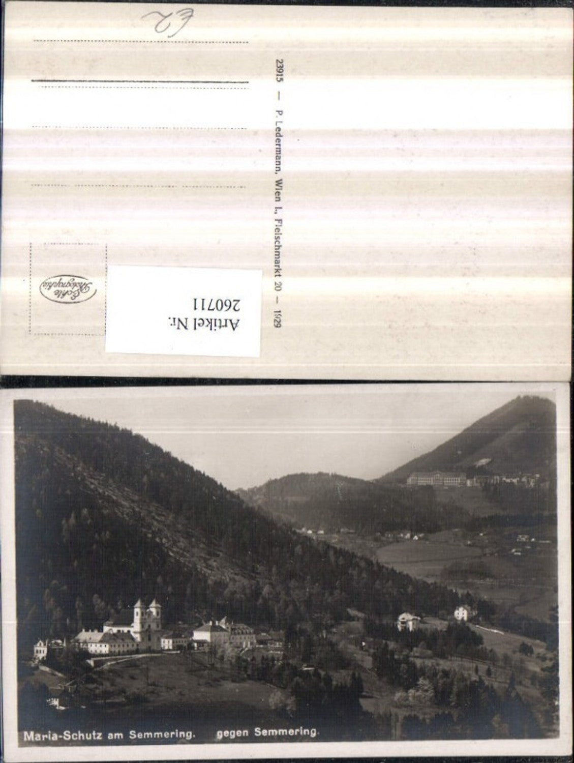 260711,Maria-Schutz am Semmering Totale Kirche geg. Semmering