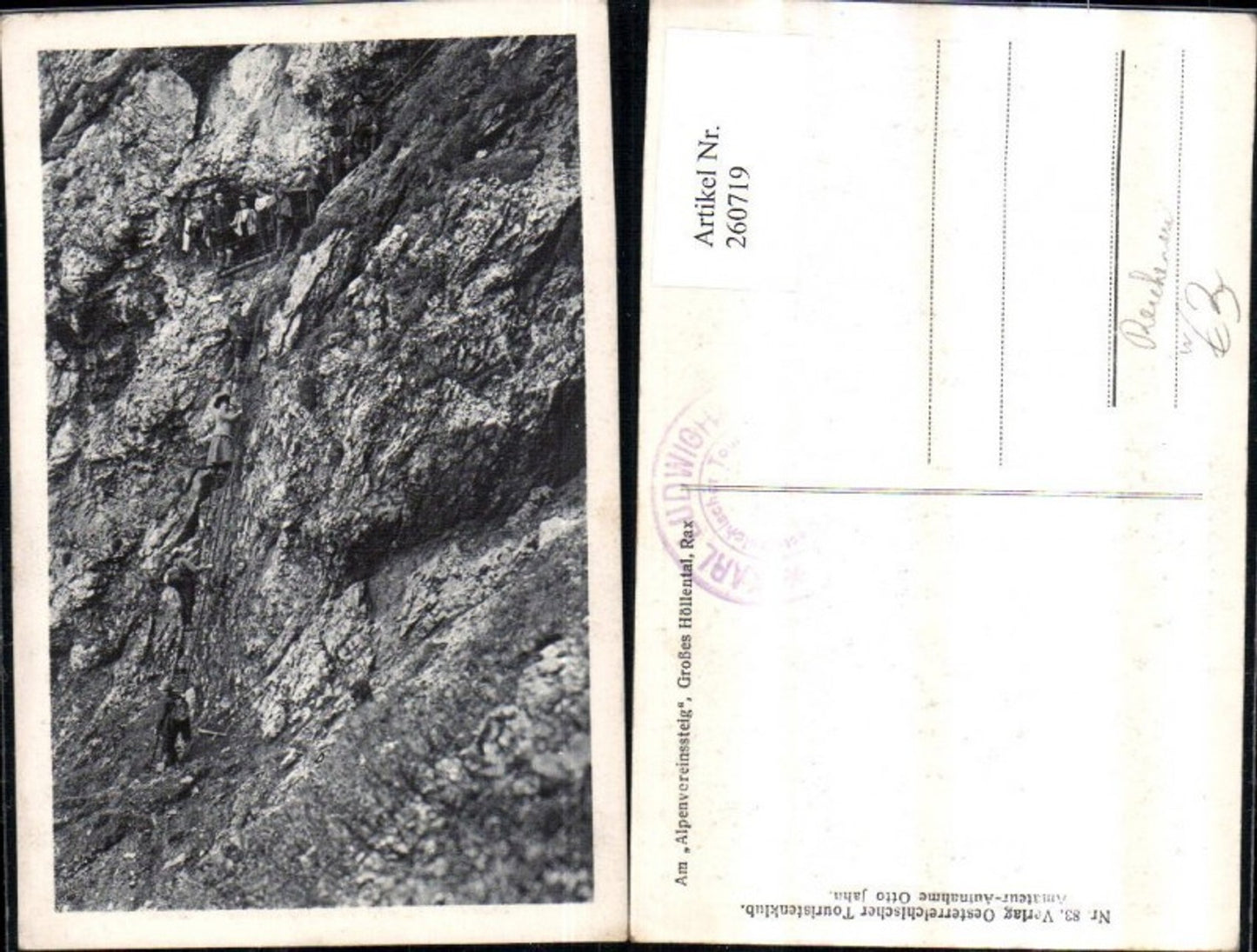 260719,Rax Großes Höllental Am Alpenvereinssteig b. Reichenau Leiter
