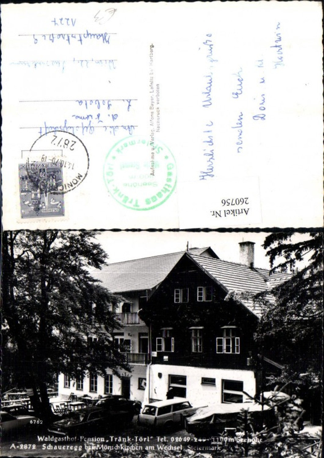 260756,Schaueregg b. Mönichkirchen am Wechsel Waldgasthof Pension Tränk-Törl