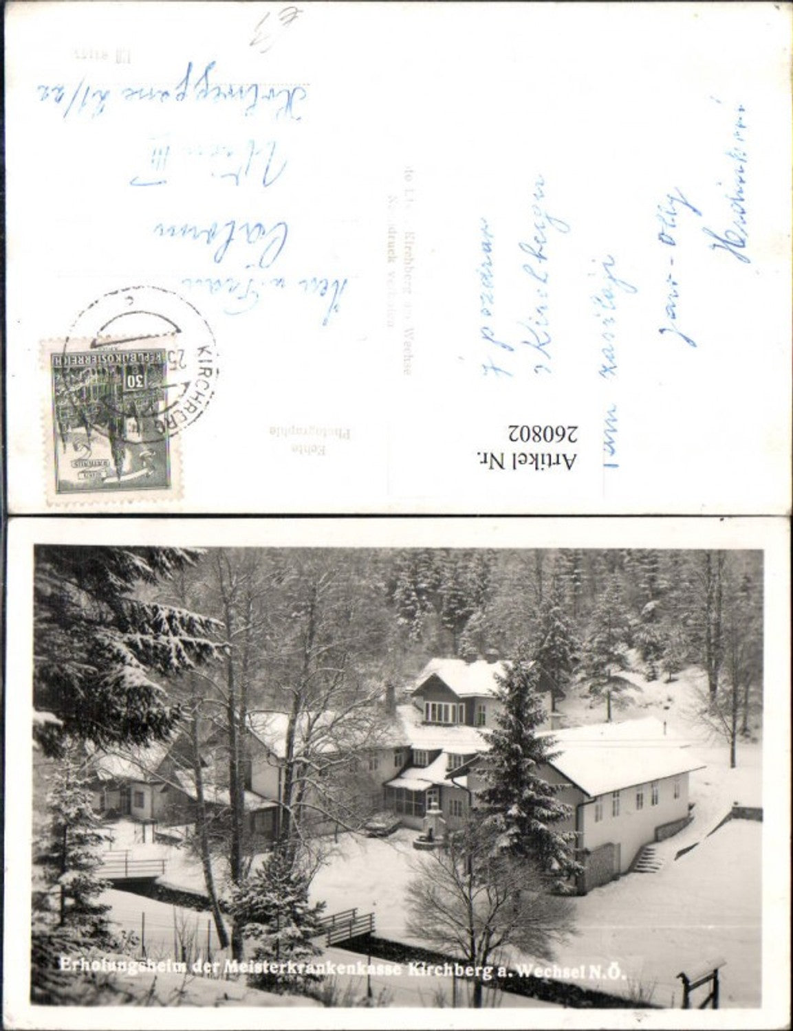 260802,Kirchberg am Wechsel Erholungsheim d. Meisterkrankenkasse Winterbild