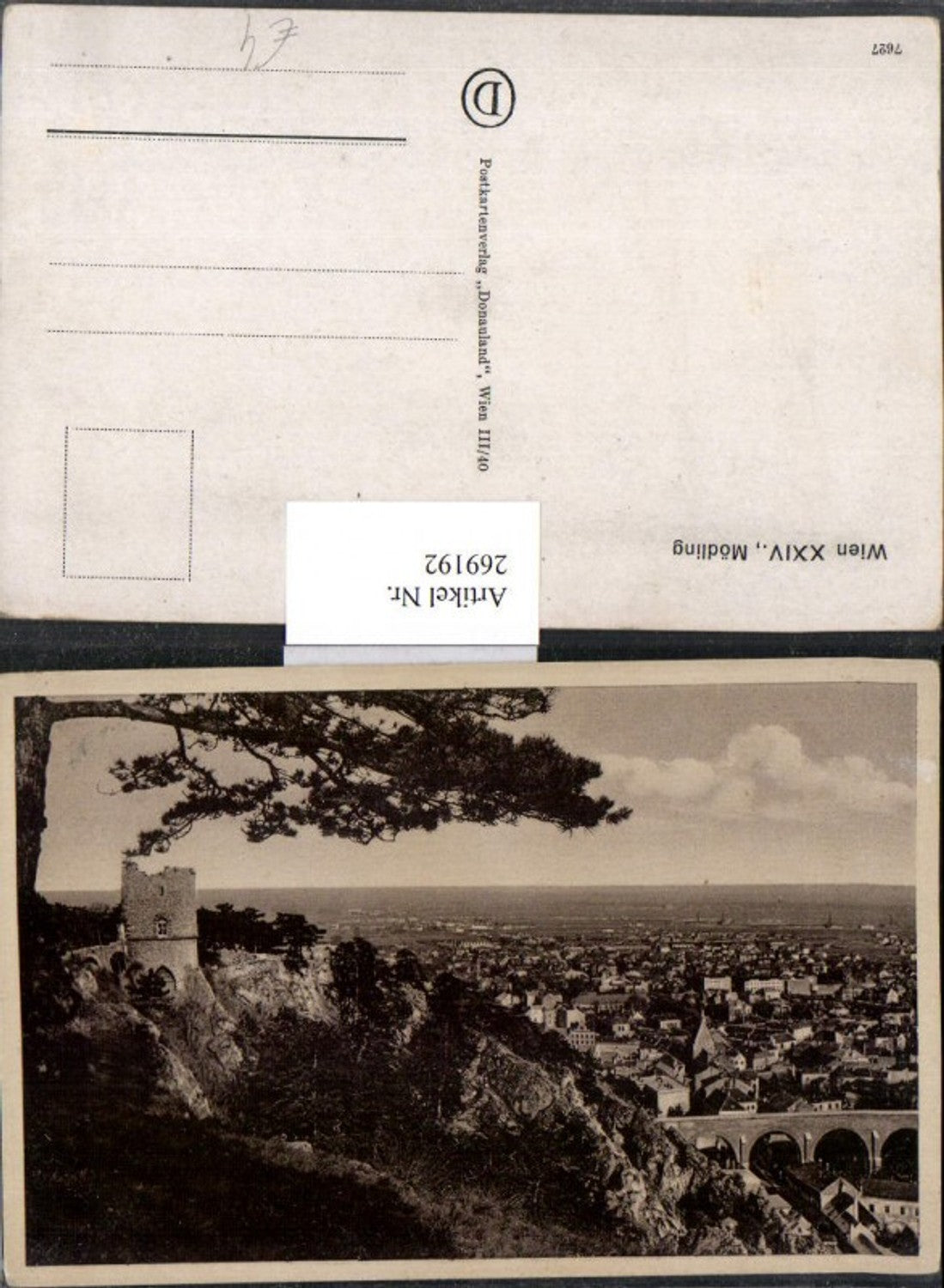 269192,Mödling Totale Schwarzer Turm Viadukt