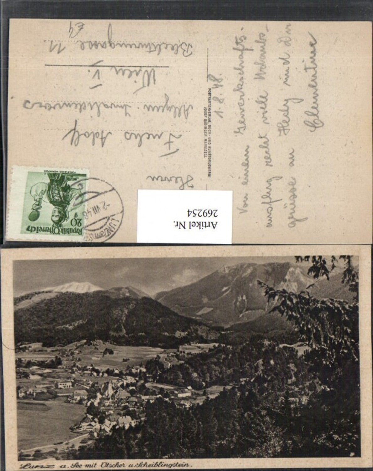 269254,Lunz am See Totale m. Ötscher u. Scheiblingstein Bergkulisse