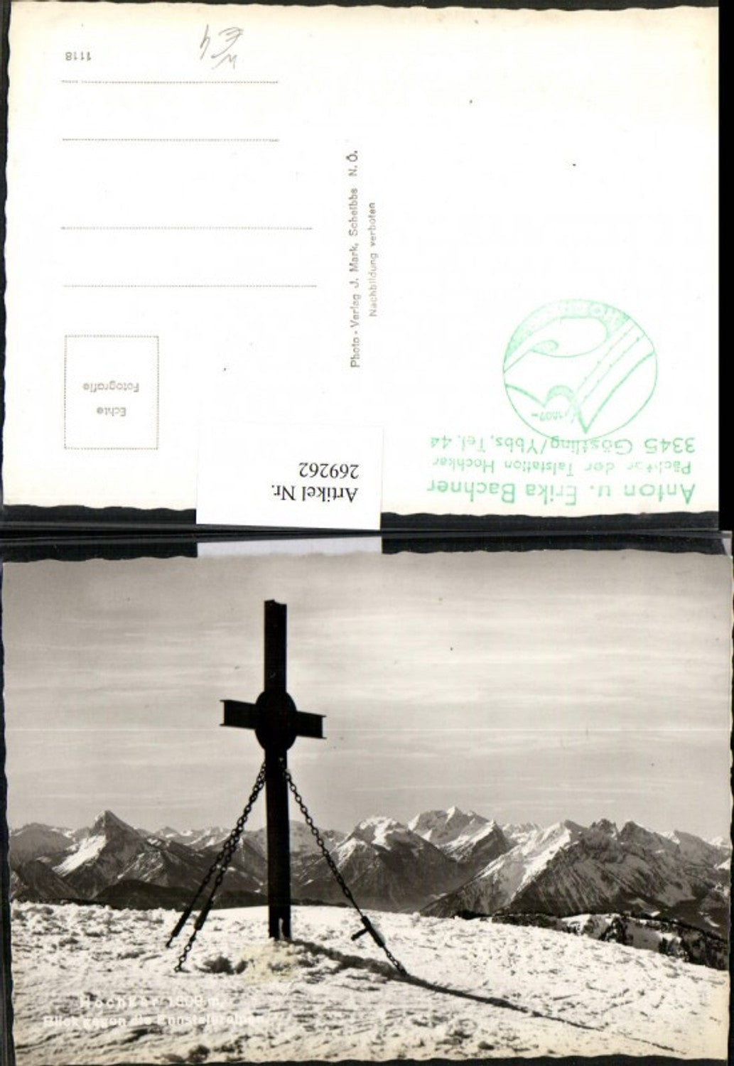 269262,Hochkar Göstling Blick geg. Ennstaleralpen Gipfelkreuz