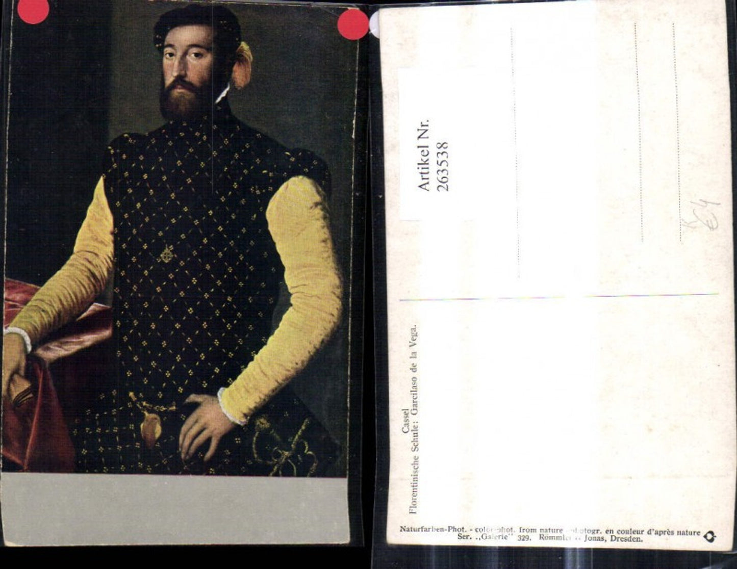 263538,Künstler Ak Cassel Florentinische Schule Carcilaso de la Vega