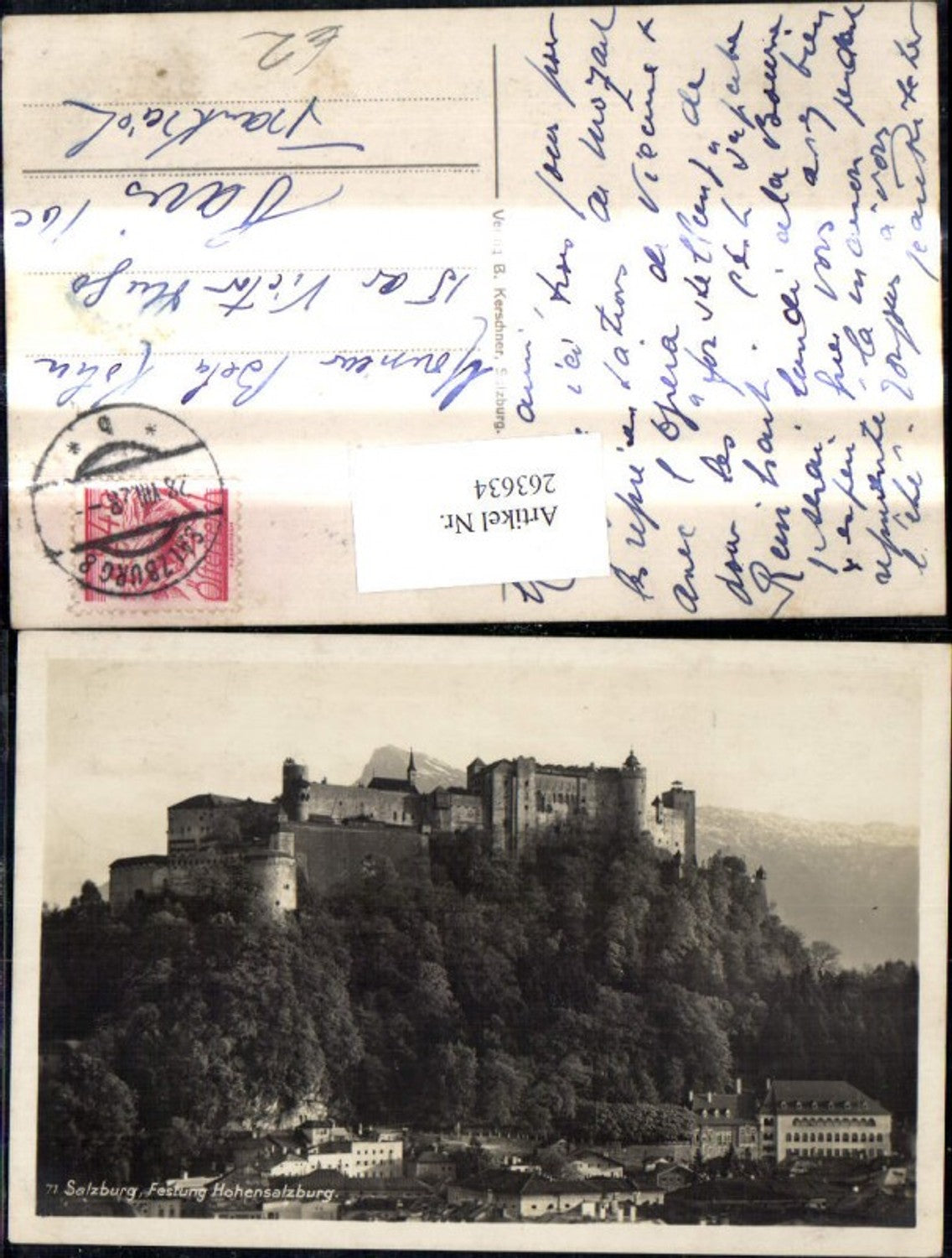 263634,Foto Ak Salzburg Festung Hohensalzburg