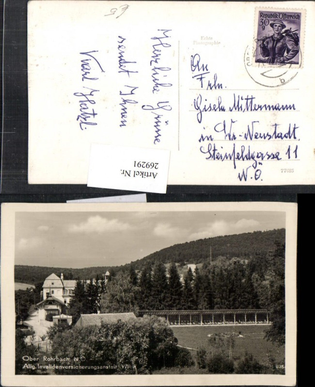 269291,Ober Rohrbach Erholungsheim Wald u. Bergkulisse