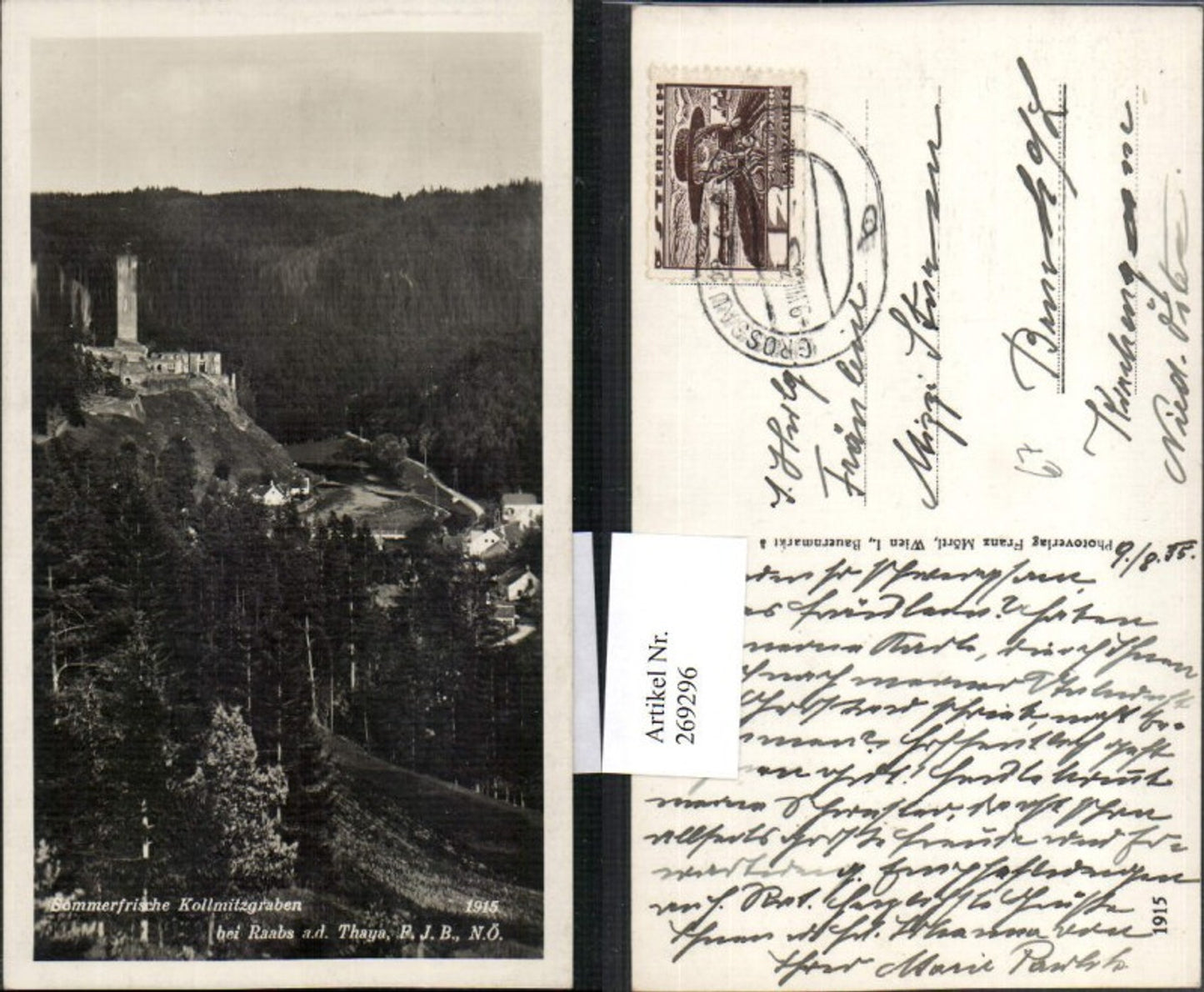 269296,Raabs a. d. Thaya Kollmitzgraben Ruine Kollmitz