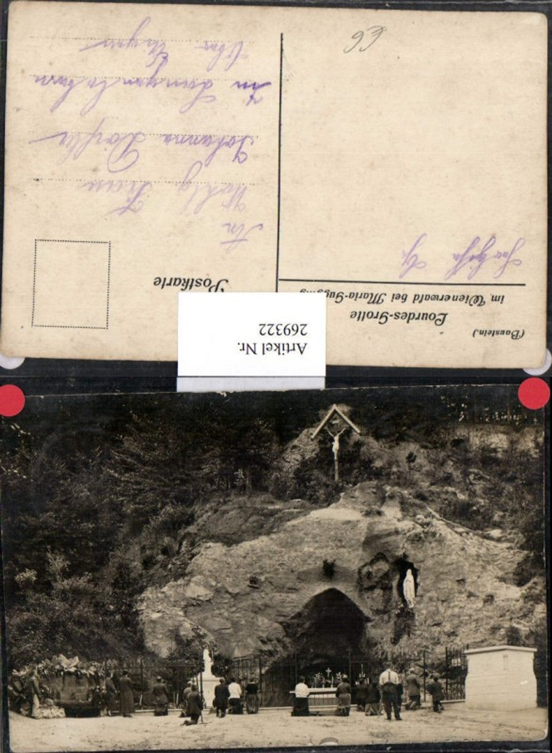 269322,Lourdes-Grotte im Wienerwald b. Maria-Gugging