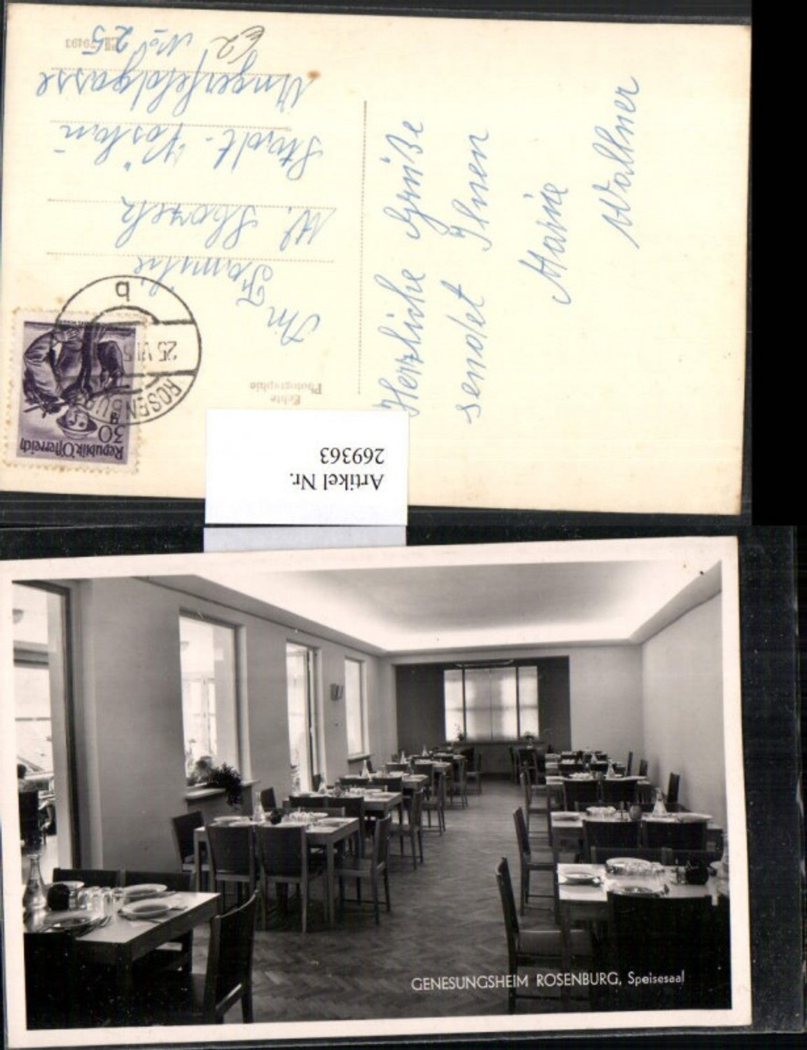 269363,Rosenburg-Mold Erholungsheim Innenansicht Speisesaal